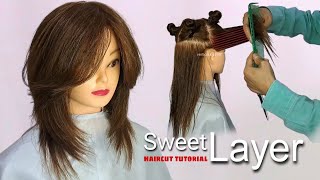 HOW TO CUT SQUARE LAYERS HAIRCUT TUTORIAL [upl. by Anytsyrk]