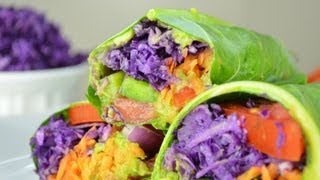 Raw Vegan Wraps  Fablunch [upl. by Analeh]