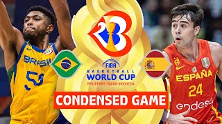 Brazil 🇧🇷 vs Spain 🇪🇸  Full Game Highlights  FIBA Basketball World Cup 2023 [upl. by Bonnette]