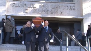 Addio a Tullio De Mauro alla Sapienza la commemorazione laica [upl. by Gipps532]