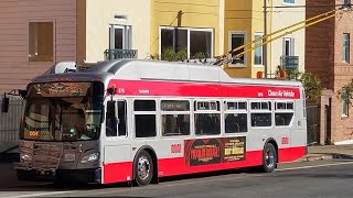 MUNI San Francisco Trolleybus Ride Route 1 California [upl. by Cassaundra]