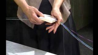 Tablet Weaving How to make a continuous warp [upl. by Anialeh]