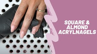 Acryl Vormen Square amp Almond Nails [upl. by Nnaihs]