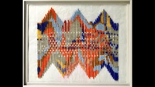 Backstitch Bead Embroidered Chevrons [upl. by Madox]