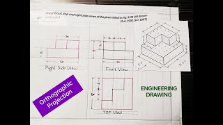 ORTHOGRAPHIC PROJECTION IN ENGINEERING DRAWING IN TELUGU  PNO 1 [upl. by Marmion]