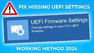 6 Ways to Fix Missing UEFI Firmware Settings in Windows 1011 Quick amp Easy Solutions  2024 [upl. by Reehsab519]