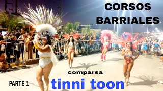 corsos barriales 🥁 COMPARSA TINNI TOON copa carnaval merlo 2023  parte 12 DESFILE DE COMPARSA [upl. by Kathy]