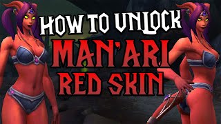 How to Unlock Manari Eredar Red Draenei Skin Customization in WoW Seeing Red Achievement Guide [upl. by Annyl]