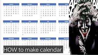 How to make calendar in Ms word  Ms word me calendar kyse banaye [upl. by Allayne293]