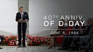 Normandy Speech Ceremony Commemorating the 40th Anniversary of the Normandy Invasion DDay 6684 [upl. by Alathia]