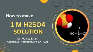 How to make 1M H2SO4 Solution  Dr M Issa Khan [upl. by Carmela700]