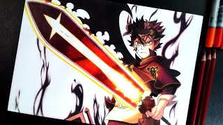 ฺฺBlack Clover Asta  speed drawing [upl. by Gilbertson]