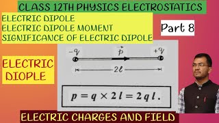 ELECTRIC DIPOLE DIPOLE MOMENT SIGNIFICANCE CLASS 12 TH PHYSICS CHAPTER 1 [upl. by Notwen]