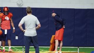 Syracuse Spring football practice  new coach Justin Lustig [upl. by Riggs]