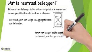 Wat is neutraal beleggen [upl. by Aibos]