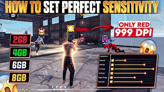 How To Set Perfect Sensitivity  Dpi For 2Gb4Gb6Gb8Gb DEVICE Auto Headshot Sensitivity Free Fire [upl. by Alvord]