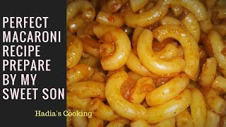 Simple Macaroni Recipe  Macaroni Recipe Without Chicken  Masala Macaroni  Hadias Cooking [upl. by Hackney]