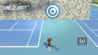 Wii Sports Tennis Target Practice  My Record 49 Pts [upl. by Nairret660]