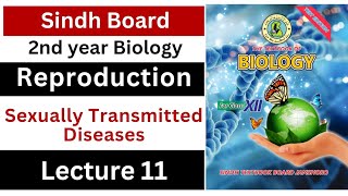 sexually transmitted diseases STDs  reproduction  class 12 biology Sindh board New book [upl. by Schnabel7]