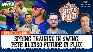 David Stearns talks Pete Alonso  Mets pitchers and catchers are on the field  The Mets Pod  SNY [upl. by Jonati]