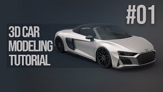 3D Car Modeling Tutorial  Audi R8 Spyder pt1 [upl. by Aikemehs171]