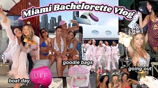 Sierra’s Bachelorette Vlog in MIAMI 🛥🍆💦 Girls Trip Boat Day Goodie Bags amp More [upl. by Nymsaj]