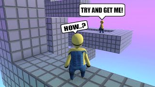 MINIONS PLAYING TAGS AT HUGE 3D MAZE in HUMAN FALL FLAT [upl. by Calmas]