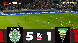 Sporting CP vs Estoril Praia 51  Liga Portugal Betclic 202324  Match Highlights [upl. by Ettenaj]