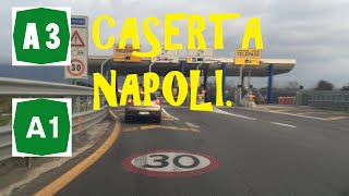 DRIVING FROM CASERTA TO CASTELLAMMARE DI STABIA  A1 [upl. by Oivalf855]