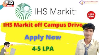 IHS Markit Hiring OffCampus Recruitment Drive For Freshers As 2021 Graduate Program  Apply Now [upl. by Elleyoj]