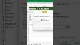 SÚPER LISTA DE VALIDACIÓN EN EXCEL [upl. by Carrelli493]