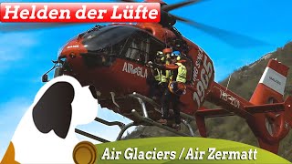 Helden der Lüfte Helikopter Bergretter im Wallis  Air Zermatt amp Air Glaciers [upl. by Nnyre]