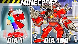 ¡Sobreviví 100 DÍAS como un EVIL DRILLMAN en Minecraft HARDCORE [upl. by Arihsat]