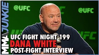 Dana White warns Khabib about being promoter down for Poirier vs Nate Diaz  UFC Fight Night 199 [upl. by Aneetsyrk]