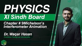 Michelsons Interferometer Animation  Sindh Board  Dr Waqar  My Inter Academy [upl. by Bartlet]