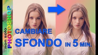 Modificare lo sfondo con photoshop novità photoshop tutorial italiano come sostituire lo sfondo [upl. by Farr]