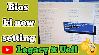 Bios new settings uefi vs legacy 2024 in hindi [upl. by Hintze]