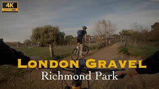 【London Cycling 4k】Richmond Park Gravel [upl. by Grimbal]