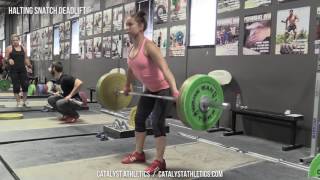 Halting Snatch Deadlift  Olympic Weightlifting Exercise Library  Catalyst Athletics [upl. by Zoilla]