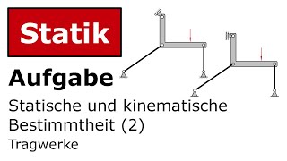 🔧 Statische und kinematische Bestimmtheit 2 Technische Mechanik Statik Tragwerke [upl. by Thisbe]