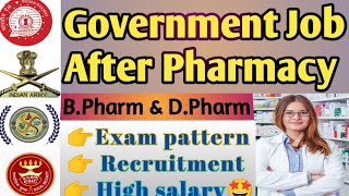 Government Jobs After Pharmacy BPharmacy के बाद High Salary government Jobs pharmacy government [upl. by Ylurt]