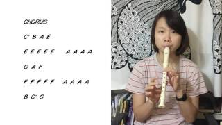 Despacito Chorus Tutorial How To Play Recorder  flute [upl. by Lacram]