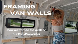 Framing the Walls of Our Van  DIY Ram ProMaster Van Build [upl. by Beauvais801]