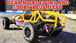 Kyosho Sand Master 3300kv brushless upgrade and gear noise found [upl. by Aicilaf]