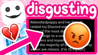 REBOOTEDPOPPY IS DISGUSTING EXPOSED ROBLOX NEWSDRAMARANT [upl. by Hpsoj59]