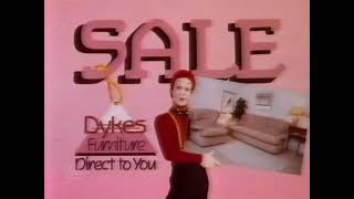 Dykes Furniture UK TV Advert  Sunday 25th December 1984 [upl. by Nnilsia]