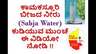 Health Benefits amp Side effects of Sabja Seeds Water in Kannada  Basil Seeds Kannada Sanjeevani [upl. by Norved]