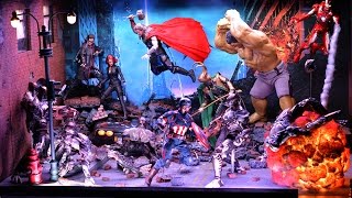 Marvel Avengers Diorama  Loki amp Chitauri vs Avengers Battle [upl. by Zerdna]