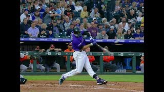 Nolan Arenado Home Run Swing Slow Motion 2019214 [upl. by Prosper]