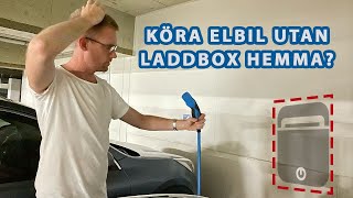 Jag kör elbil utan laddbox hemma Fyra tricks för att klara det [upl. by Ainotal]